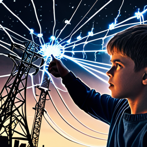 **Prompt 1: Mindset Transformation in Electrical Engineering**
    A young student, initially looking overwhelmed by complex electrical formulas and circuit diagrams, surrounded by dark, tangled lines. Gradually, the lines transform into bright, organized energy flows and clear schematics, with the student's expression shifting to one of enthusiasm, understanding, and a sense of powerful creation (like building a city powered by electricity). The background subtly suggests large-scale electrical structures like power lines or building frameworks. The mood is hopeful and empowering.