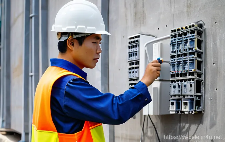 건축전기설비기사 취업 후 실무 적응 팁 - **Prompt 1: Young Engineer's First Site Experience**
A realistic depiction of a young Vietnamese...