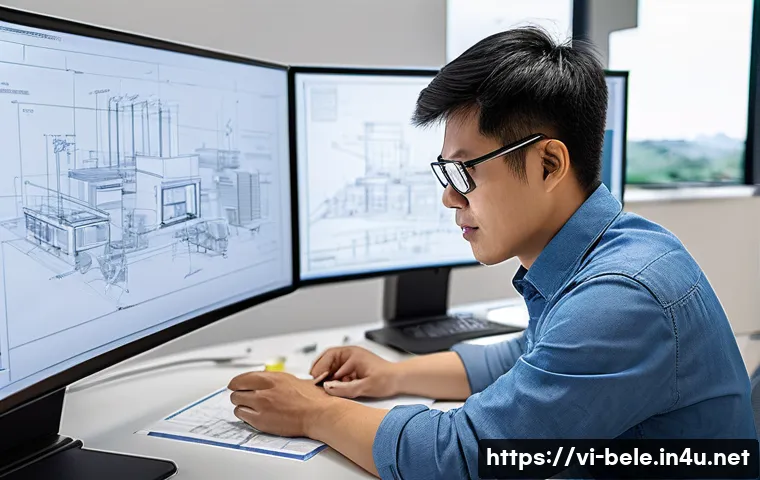 건축전기설비기사 이직 준비 포트폴리오 작성 - A professional Vietnamese electrical engineer in a modern office environment, wearing smart casual a...