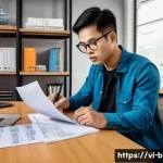 Home 22 건축전기설비기사 최신 기출문제 다운로드 방법 - A detailed illustration of a Vietnamese electrical engineer studying for a construction electrical e...