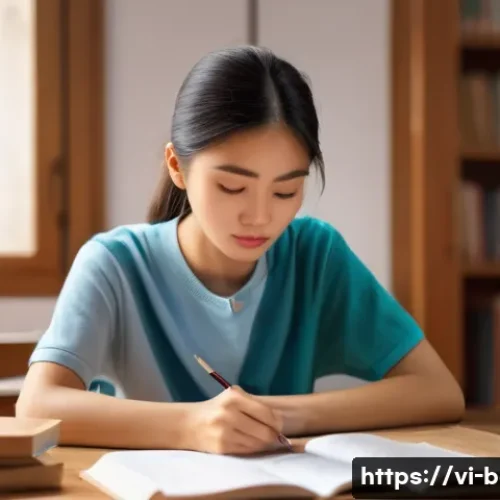 Home 33 건축전기설비기사 자격증 시험장 후기 - A focused Vietnamese student sitting at a tidy wooden desk in a cozy, softly lit room, surrounded by...